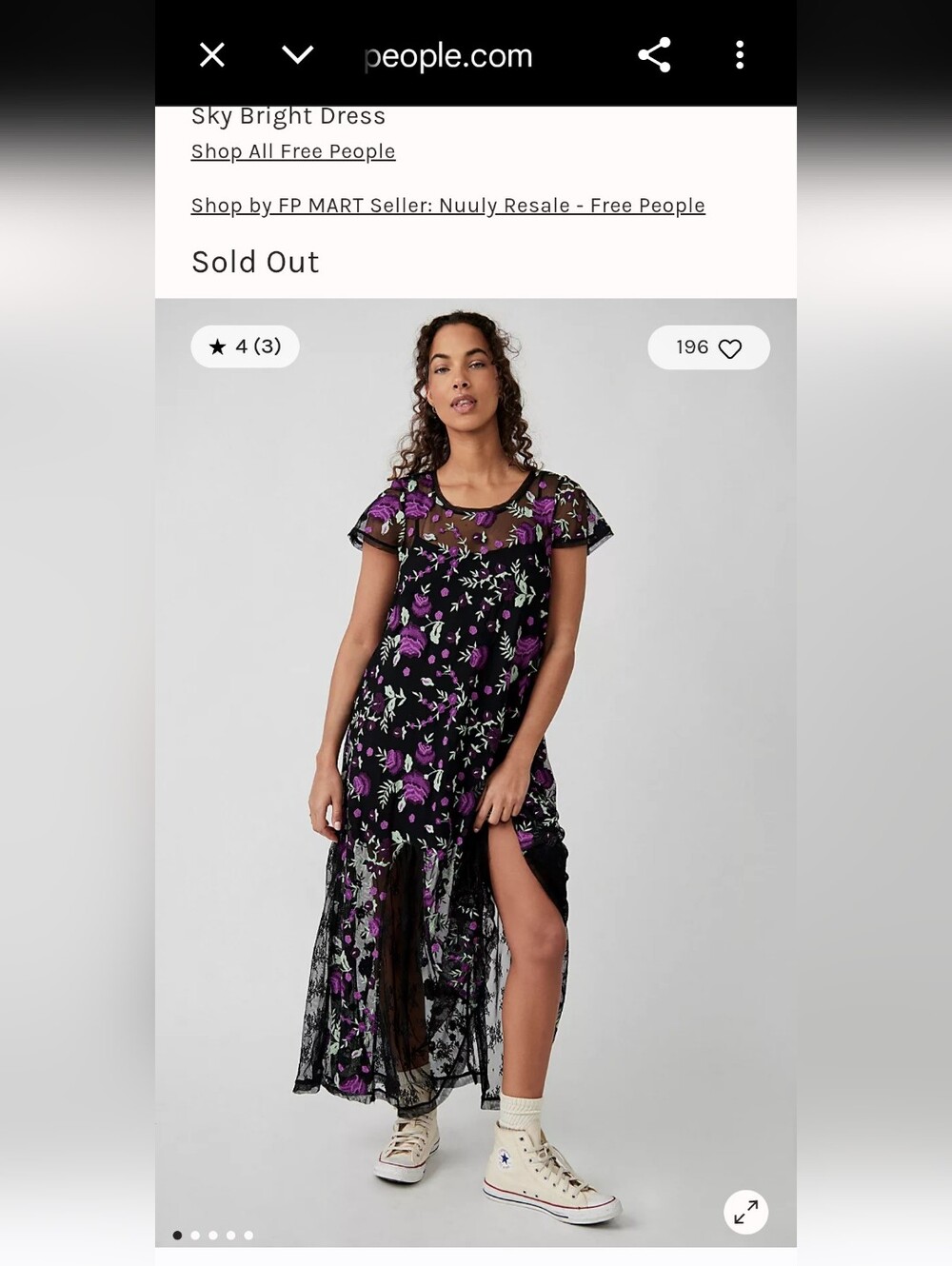 44. NWT Free People Sky Bright Midi Dress